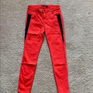 Red and Black Skinny Jeans